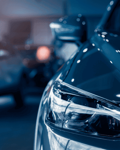 Imagem da frente de um carro zero quilimentro