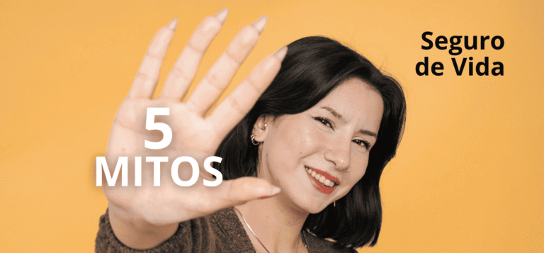 Imagem de uma mulher mostrando a mão e o 5 dedos referencia dos 5 mitos do Seguro de Vida